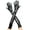 Black, variant on Music Legs Women's Extra long metallic gloves 457-GOLD