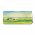thumbnail image 1 of Country Computer Mouse Pad, Graphical Image of a Summer Time Village on a Meadow During a Sunny Weather, Rectangle Non-Slip Rubber Mousepad X-Large, 35" x 15" Gaming Size, Multicolor, by Ambesonne, 1 of 2