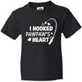thumbnail image 3 of Inktastic I Hooked Pawpaw's Heart with Fishing Rod Youth T-Shirt, 3 of 5