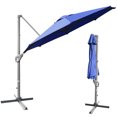thumbnail image 2 of Costway 11ft Patio Offset Umbrella Cantilever Rotation Aluminum Tilt Cross Base Navy, 2 of 10