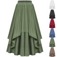 thumbnail image 5 of BUYISI Womens Victorian Retro Skirt Elegant Elastic Waist Multicolor Pleated Comfort Black S, 5 of 9