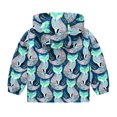 thumbnail image 5 of Coerni Kids Boys' Hooded Cartoon Dinosaur Jacket Windbreaker Outerwear Jackets Cute Sweatshirts Zipper Poncho Tops Streetwear, 5 of 9