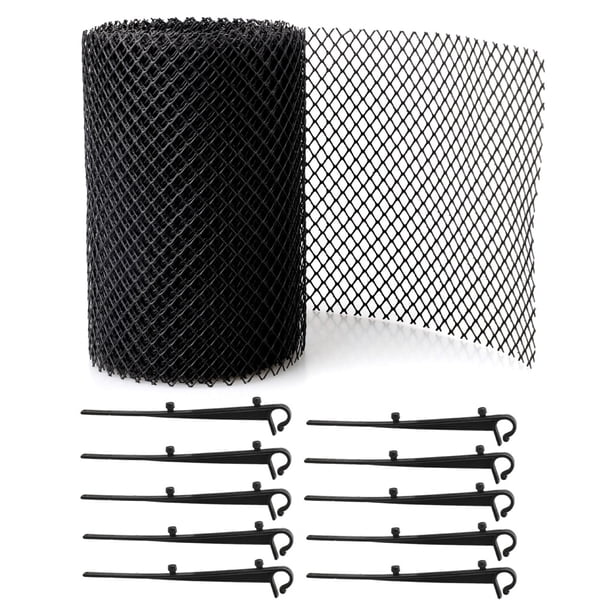 Outdoor Roof Garden Balcony Gutter Drenaje Protector Guard Reduce El tapón de desbordamiento Tapón de malla Cubierta de malla Filtro de filtro Neto 15CMX6M seitruly HA010709-01