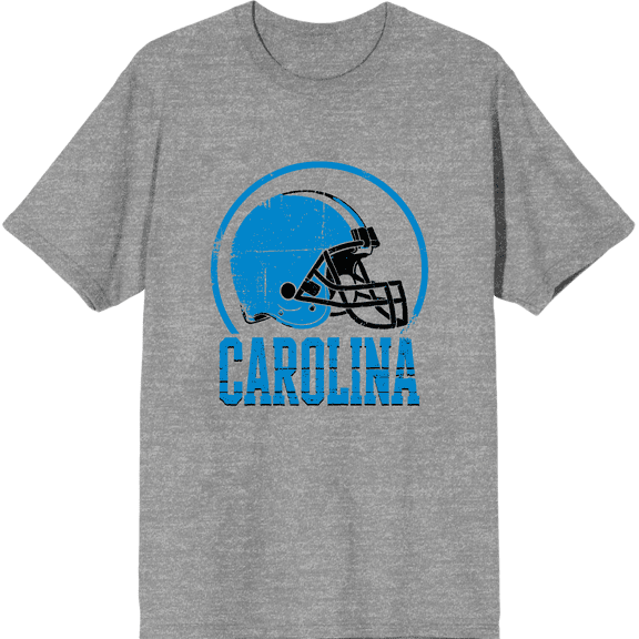 Charlotte Football Adult Heather Gray Crew Neck Short Sleeve Tee-Medium
