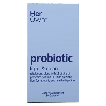 Her Own Probiotic Capsules, 11 Prebiotic Strains, Inulin Prebiotic Fiber, Digestive Health, Beautiful Skin, Immune Support, 30 Capsules