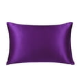 thumbnail image 2 of PiccoCasa 1Pc 19 Momme Silk Pillowcase with Envelope Closure Purple Travel/20"x14", 2 of 7