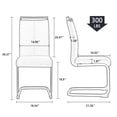 thumbnail image 6 of Sumdeal Modern Dining Chairs Set of 4,Modern Dining Chairs with C-Shape Metal frame leg with High Density Sponge Leather,Dining Chairs for Dining Room,Kitchen,Living Room, 6 of 7