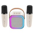 thumbnail image 1 of Portable Bluetooth Karaoke Machine with Wireless Microphone, Stereo Sound, LED Lights for Kids and Adults, 1 of 4