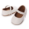 thumbnail image 5 of Yoyauz Baby Girl Mary Jane Shoes Anti Slip Rubber Sole Ballet Slippers Princess Dress Wedding Shoes Newborn Kids Shoes Toddler Shoes（0-12 Month）, 5 of 7
