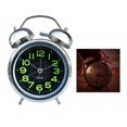 thumbnail image 1 of Reloj despertador de doble campana analógico clásico de 4 pulgadas con luz , gran número, con dormitorio, Oficina perfecl pequeño reloj despertador con dos campanas, 1 of 8
