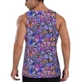 thumbnail image 3 of Easygdp Watercolor Butterflies Men's Tank Top, Sleeveless Muscle T Shirts, Breathable, Quick-Dry, Loose for Gym, Running, Fitness - Medium, 3 of 9