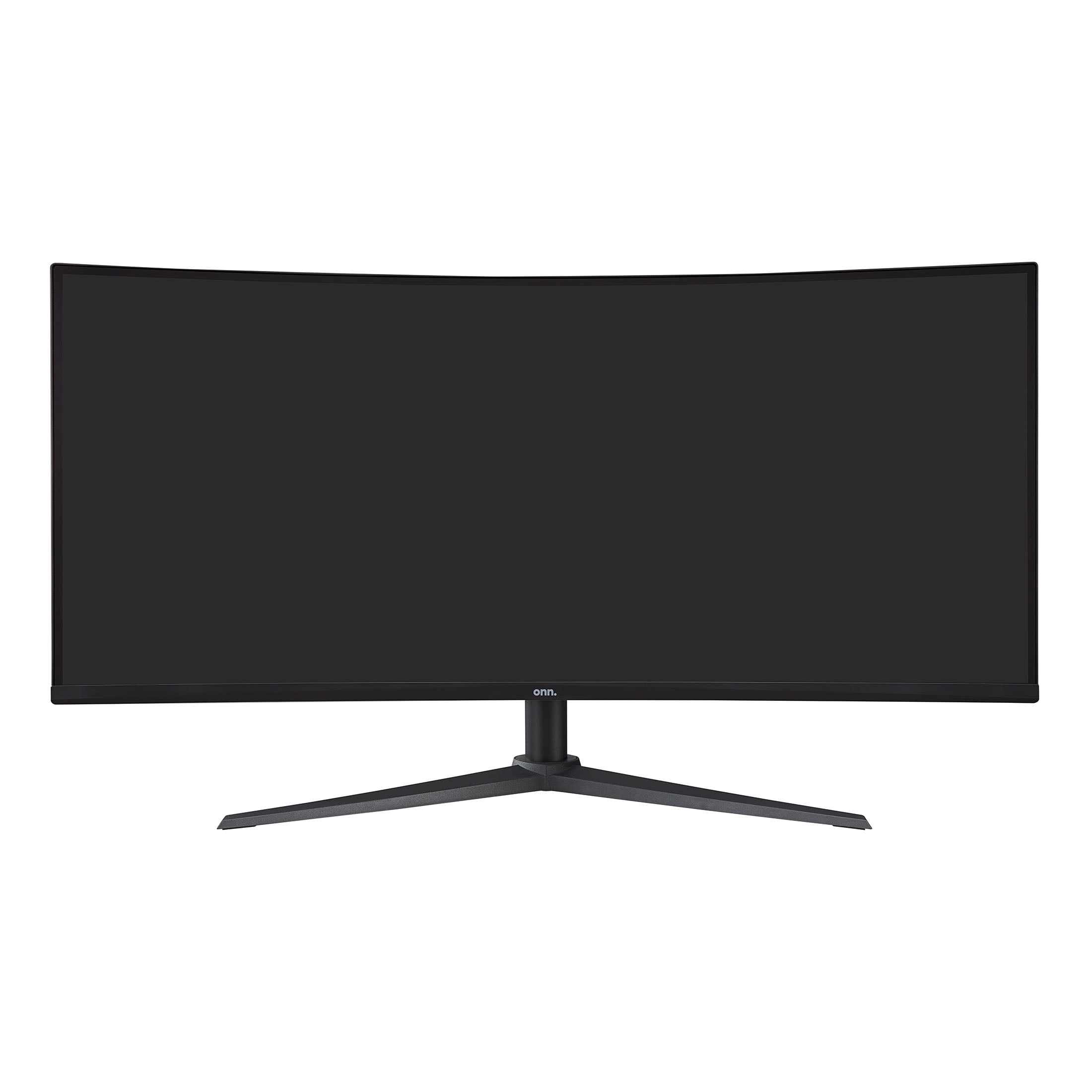 onn 34" Curved Ultrawide WQHD (3440 x 1440p) 120Hz Bezel-Less Office Monitor with Cable, Black