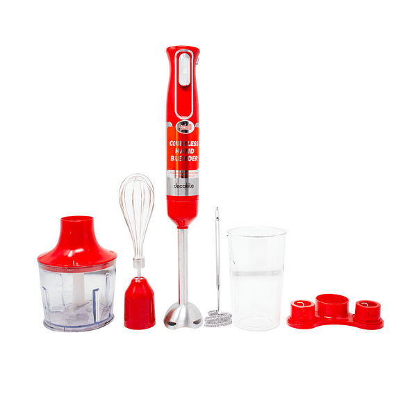 Batidora De Mano 5 En 1 Inalámbrica Roja Decakila KMJB021R