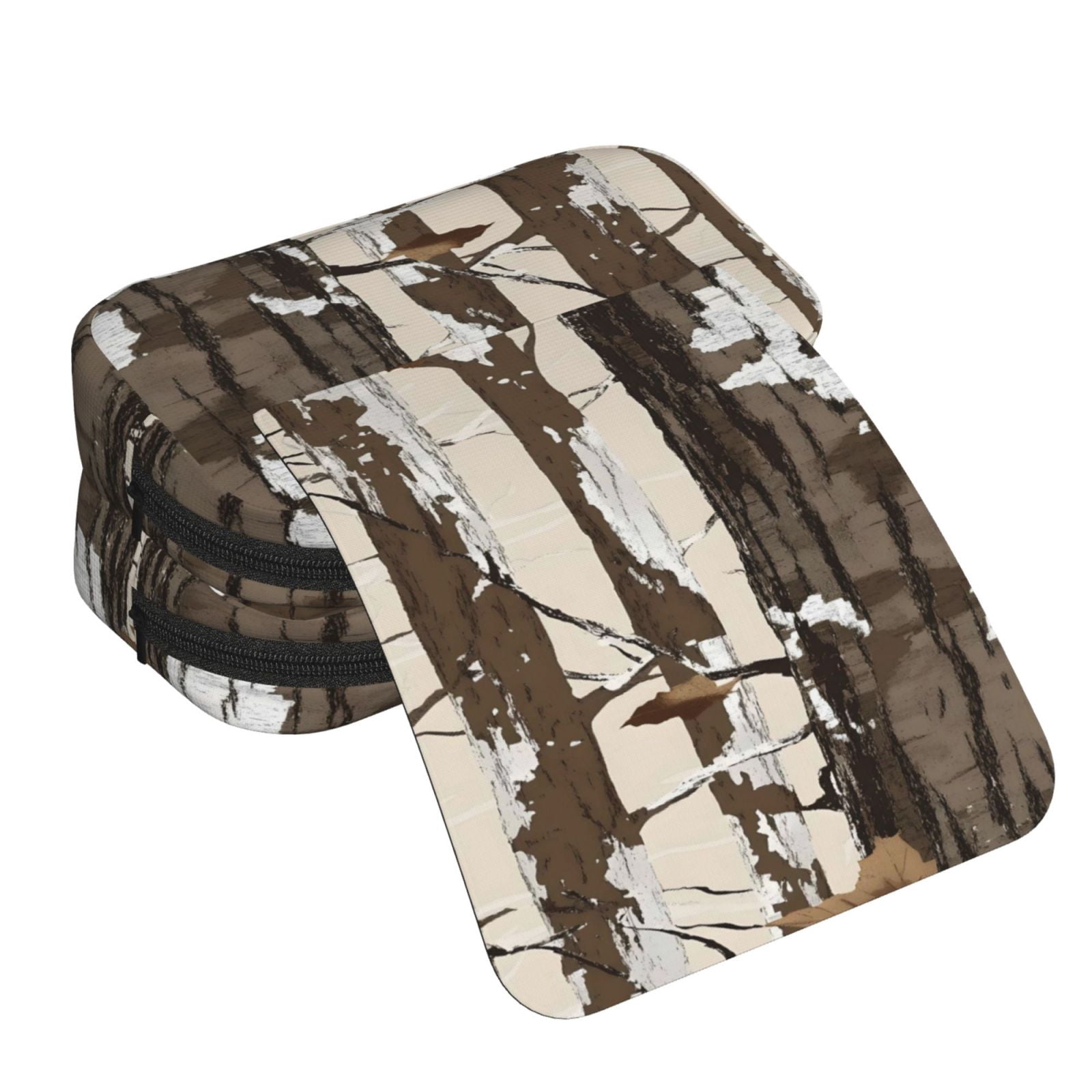 Large-Capacity Flip-Top Double-Layer Pencil Case, Multi-Functional Pocket Pen Case, Durable Stationery Organizer Woods Camouflage Tan_3