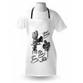 thumbnail image 3 of Movie Theater Apron Cinematography Themed Artwork with Old Camera and Equipment Silver Screen, Unisex Kitchen Bib Apron with Adjustable Neck for Cooking Baking Gardening, Black White, by Ambesonne, 3 of 3