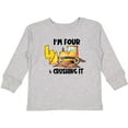 thumbnail image 3 of Inktastic I'm 4 and Crushing It Construction 4th Birthday Boys or Girls Long Sleeve Toddler T-Shirt, 3 of 5
