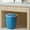 Blue, variant on Silent Opening and Closing Lid Trash Can, Small Plastic Waste Bin for Bathroom, Bedroom, Office, or Dormitory