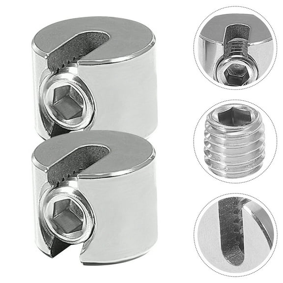 PBPBOX Wire Rope Clamp Stainless Steel 2Pcs 0.39X0.39X0.31In