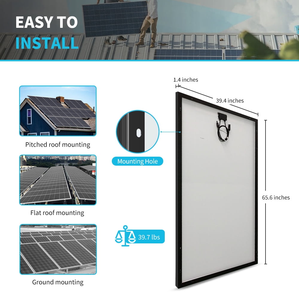Renogy 6pcs 320W Solar Panel 24V, 18BB N-Type 25% High Efficiency, Monocrystalline for Power Station Generator, RV, SUV, Truck, Camping, Home, Off Grid