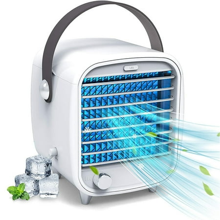 

Dalx Air Conditioner USB 200ML 180° Adjustable Air Cooler Portable Rechargeable Cooling Fan for Home Office
