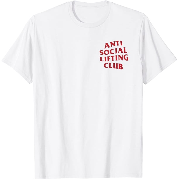 Anti Social Lifting Club Camiseta con logotipo rojo