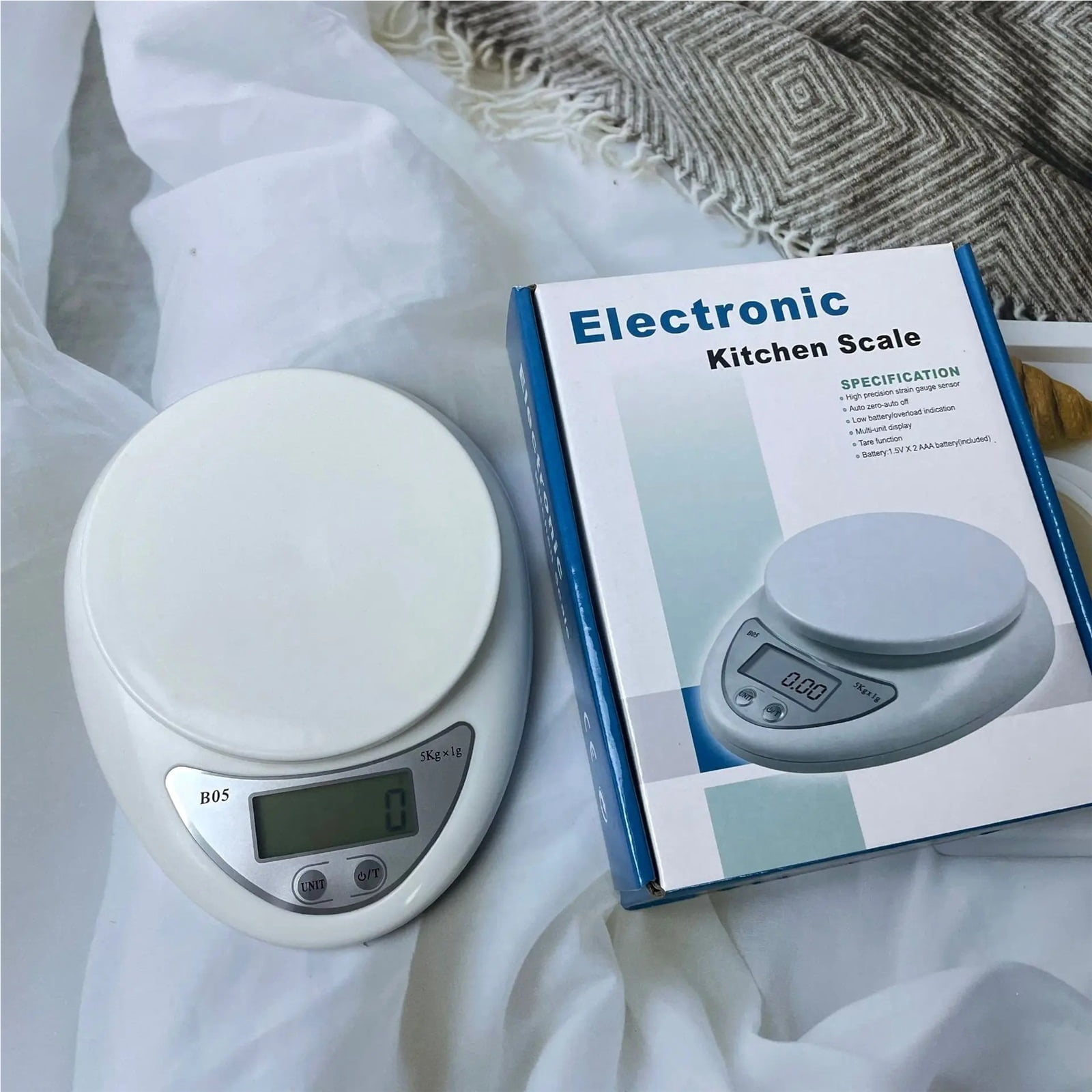 1pc 5kg LED Portable Digital Scale Scales Food Balance Measuring Weight Kitchen Electronic Scales Small Scale Weighing in Grams