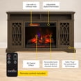 thumbnail image 3 of duraflame® Electric Fireplace TV Stand, Farmhouse Entertainment Center with Storage and Infrared Heater, Laurel Oak, 3 of 20