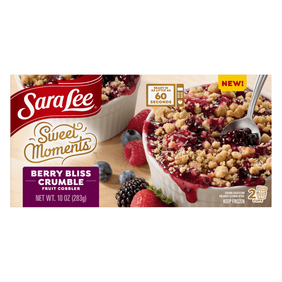Sara Lee Berry Bliss Fruit Cobbler Cup with Crumble Topping, Thawed