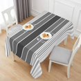 thumbnail image 6 of Gradient Grey Striped Table Cloth Waterproof Tablecloths, Simple Farm Stripes Minimalist Tablecloth Dining Table Cover for Kitchen Party Tabletop Outdoor, Rectangle Tablecloth 60x120 Inch, 6 of 9