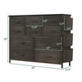 thumbnail image 2 of Garvee 10 Drawer Dresser Chest of Drawers for Bedroom Living Room, Fabric Storage Organizer With Wood Top, Side Pockets & Hooks for Entryway, Hallway, Closet, Nursery, Gray, 2 of 8