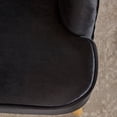 thumbnail image 6 of 1PC club chair With a curved backrest and iconic splayed legs, velvet features, RUBBERWOOD, 27.50" W x 28.50" D x 28.00" H, for living room, 6 of 12