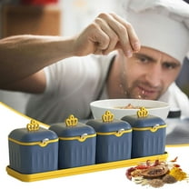 Clearance! Under $10 Condiment Jar Container with Lids and Spoons Sugar Bowl with Lid and Spoon Pots Set Seasoning Storage Container for Sugar Cruet Co