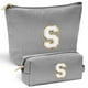 thumbnail image 1 of Bolsa de maquillaje con monograma YOOLIFE para niñas, regalos para adolescentes | Neceser con iniciales, neceser para cosméticos, estuche de maquillaje, mejor amiga, amistad | Regalos para niñas, adol, 1 of 5