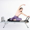 thumbnail image 5 of SogesPower Foldable Pilates Reformer Machine Pilates Equipment for Home and Gym Use, Balance Body Pilates Exerciser, Aerobic Fitness Pilates Exerciser, Up to 330lbs Weight Capacity, Sliver, 5 of 11