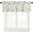 thumbnail image 5 of Valances for Kitchen Windows Vintage Floral Plant Valance Curtains for Living Room, Sage Green Rod Pocket Window Valance Red Window Treatment for Bathroom Bedroom 54x18inch, Washable, 5 of 6