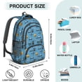 thumbnail image 5 of Police and Baton Blue Pattern Backpack for School, Cute School Bag with Adjustable Shoulder Straps and Padded Back, 16.9"x12.6"x5.9", 5 of 5