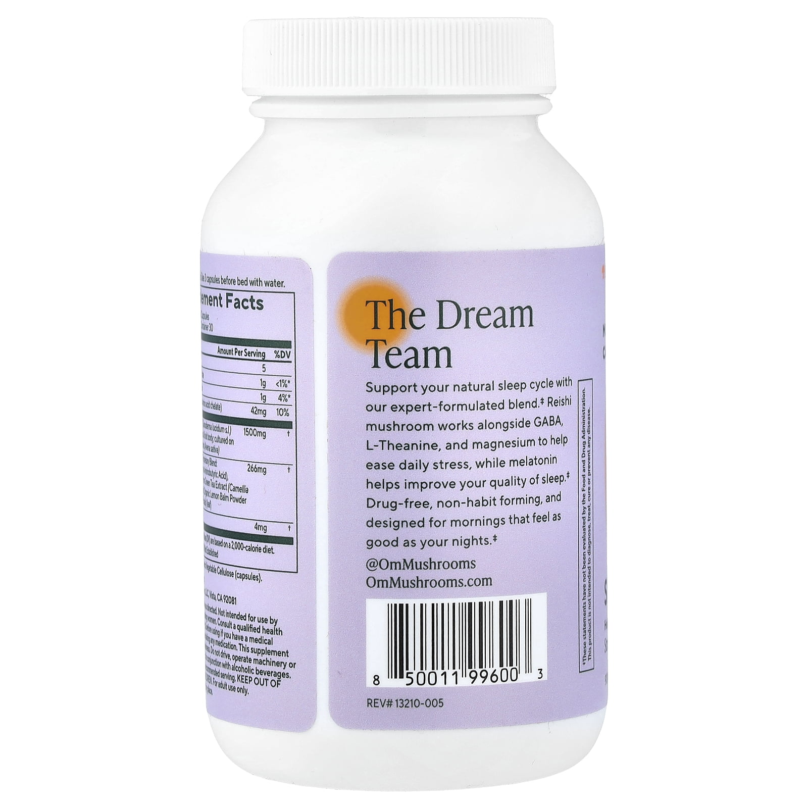 Om Mushrooms Sleep Mushroom Capsules, 90 Vegetable Capsules