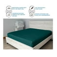 thumbnail image 7 of DNG Creations 5 Piece Zipper Sheet Set - Include (1 Elastic Fitted Sheet , 1 Base Sheet has Zipper, 1 Flat Sheet And 2 Pillowcase) 24 Inch Deep Pocket ( Solid Teal - Twin XL ), 7 of 7
