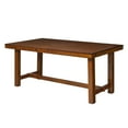 thumbnail image 5 of Walker Edison Dark Oak Country Expandable Dining Table, 5 of 8