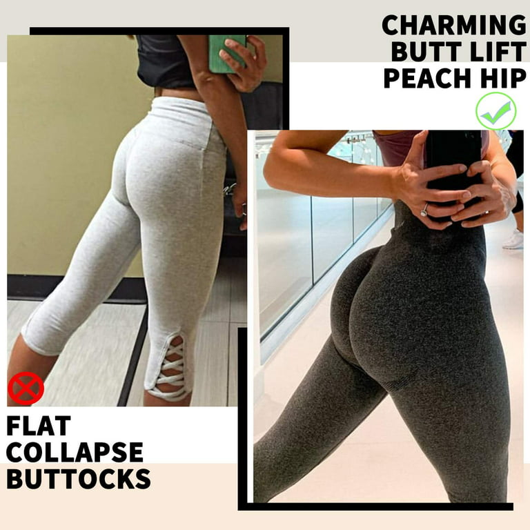 COMFREE Women Seamless Ruched Butt Lifting Leggings High Waist Yoga Pants  Tummy Control Workout Gym Scrunch Booty Tights Sports Compression 