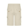 thumbnail image 3 of Elvqul Pull On Shorts for Men Print Beige Summer Big and Tall Mens Shorts, 3 of 7