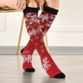 thumbnail image 5 of FREEAMG Snowflakes Compression Socks for Men & Women Knee High Stockings for Running, Sport, Hiking & Travel, 5 of 7