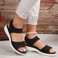 thumbnail image 4 of Pandaie Walking Sandals Women Arch Support Hiking Sport Shoes Mesh Breathable Athletic Memory Foam Summer Slip on Sneakers Black Size 6, 4 of 9