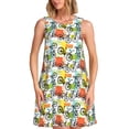 thumbnail image 1 of Sikiie Robe Sans Manches à Imprimé Vélo Rétro pour Femmes avec Poches Col Rond Robe d'Été, Adaptée pour Quotidien, Bureau, Vacances Tenue d'Été, 1 of 7
