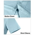 thumbnail image 5 of Youclos Men's Short Sleeve Dress Shirts Casual Button Down Shirt Regular Fit, 5 of 7