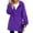 Purple, variant on yuCgh Women's Warm Casual Fashion Thick Checkered Plush Mid-Length Hooded Cardigan Coat with Elegant Button and Zipper for Comfortable Style,Blue L