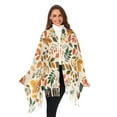 thumbnail image 3 of FORMRS Womens Scarf Winter Soft Long Big Warm Shawls Wrap Tassel Scarves, Beige Retro Leaves, 3 of 9