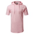 thumbnail image 1 of FashionOutfit Men's Solid Drawstring Hood Short Sleeve Top, 1 of 1