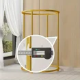 thumbnail image 4 of Auto Beyond Rolling clothes rack, freestanding indoor/outdoor garment stand with wheels, circular design, clothing storage rack, suitable for retail stores and bedrooms-Gold, 4 of 5