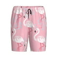thumbnail image 7 of JUNZAN Pink Flamingo Pattern Sleep Pajama Shorts for Men,Men's Pajama Bottoms,Sleepwear,Pj Shorts, 7 of 7
